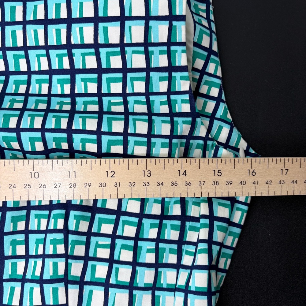 Kate Spade Teal and Black Checkered Blouse Size S - Picture 9 of 11